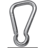 Karabijnhaak asymetrisch / RVS