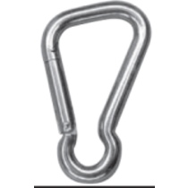 Karabijnhaak asymetrisch / RVS