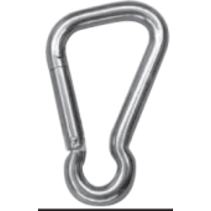 Karabijnhaak asymetrisch / RVS