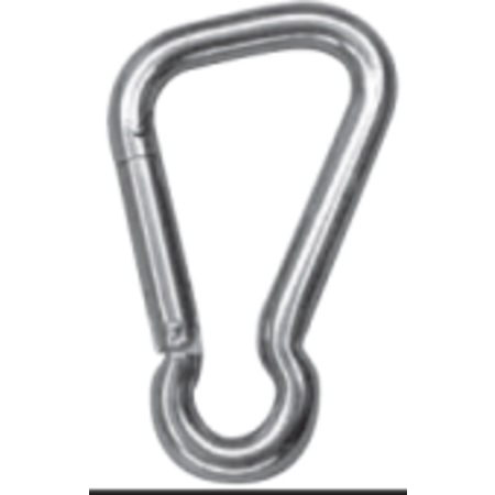 Karabijnhaak asymetrisch / RVS