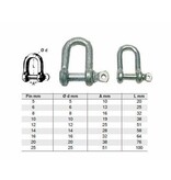 D-sluiting / Gegalvaniseerd 6mm