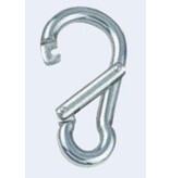 RVS Karabijnhaak met grote opening 8mm