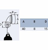 Fenderhaak afneembaar / RVS