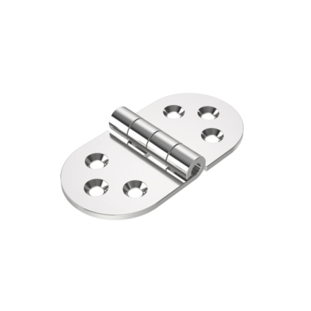 Roca vlakscharnier rond RVS 78x38mm