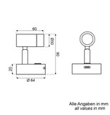 Talamex Led wandlamp Helios 10-30V dimbaar met USB-C snellader