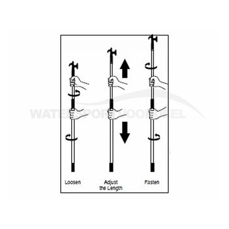 Bootshaak telescopisch aluminium naturel
