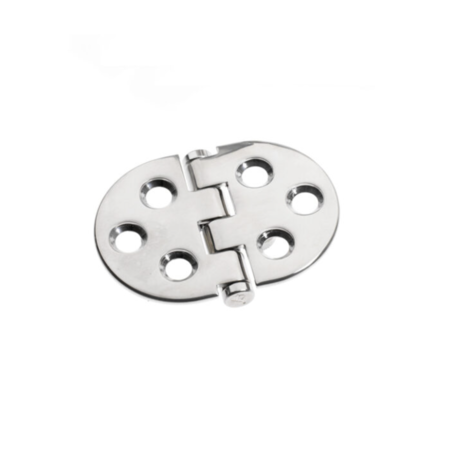 Roca vlakscharnier rond RVS 85 x 60 mm