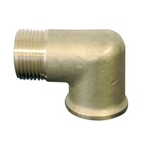 Bocht 90 gr. binnen/buitendraad messing