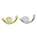 Kledinghaak gepolijst messing