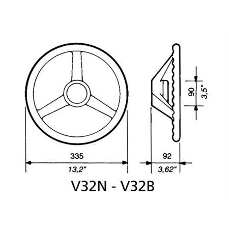 Ultraflex Stuurwiel V32W - Wit 335mm