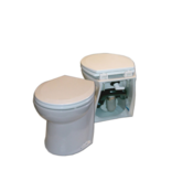 Jabsco De Luxe 17" elektr. toilet, recht met solenoid, soft closing