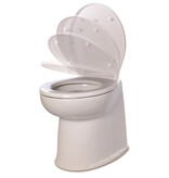 Jabsco De Luxe 17" elektr. toilet, recht met spoelwaterpomp soft closing