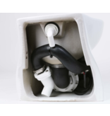 Jabsco De Luxe 14" elektr. toilet 12V, schuin met spoelwaterpomp, soft closing