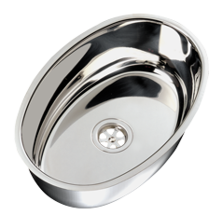 allpa RVS spoelbak, ovaal, 385x265x130mm