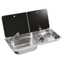 Allpa 2-Pits gaskomfoor met  spoelbak