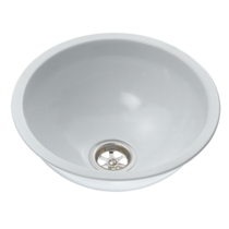 allpa RVS fonteintje met witte epoxy finish