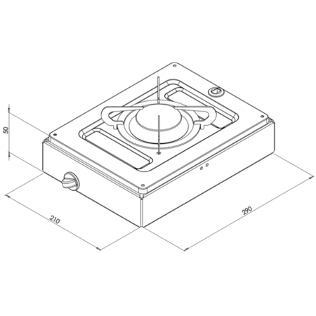 allpa Gaskomfoor opbouw, 1 brander