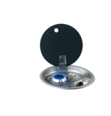 allpa Gaskomfoor rond met 1-pits gas inbouw met glasplaat, Ø340x80mm