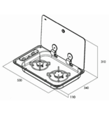 allpa Gaskomfoor met afdekplaat, branders: 2 branders