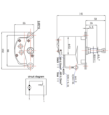 allpa Ruitenwissermotor model 'Alpha' (ZD1132), 1-speed, 12V/6W, 90° wishoek
