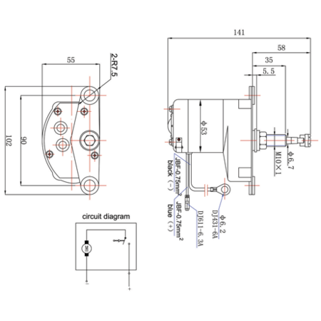 allpa Ruitenwissermotor model 'Alpha' (ZD1132), 1-speed, 12V/6W, 90° wishoek