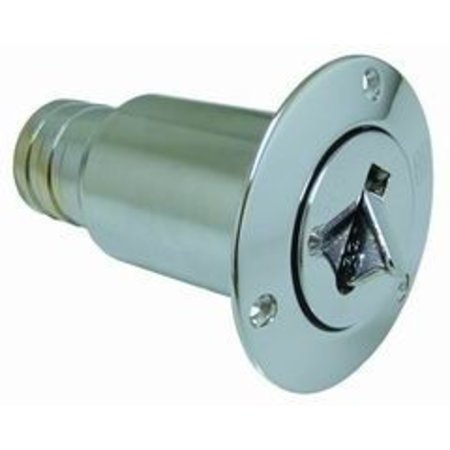 Dekvuldop messing verchroomd