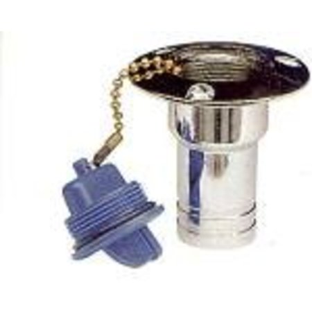 Dekvuldop messing verchroomd