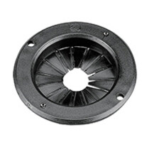 Kabedoorvoer dubbel met geschroefde ring - 89mm - zwart