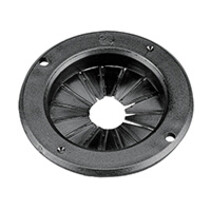 Kabedoorvoer dubbel met geschroefde ring - 89mm - zwart