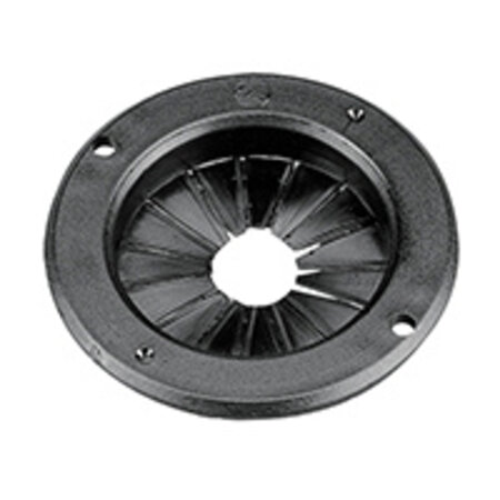 Kabedoorvoer dubbel met geschroefde ring - 89mm - zwart