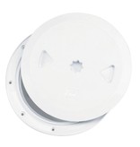 Inspectieluik met verborgen schroefgaten, rond, wit