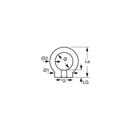 Oogmoer RVS M8 x 13 mm