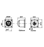 osculati Waterdichte stopkontact Opbouw 2 Polig