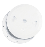 Inspectieluik met verborgen schroefgaten, rond, wit