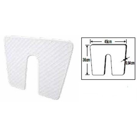 Spiegelbeschermplaat - 450x360mm Wit