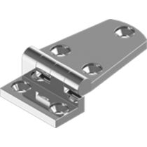 Staartscharnier hoek RVS 54x37mm
