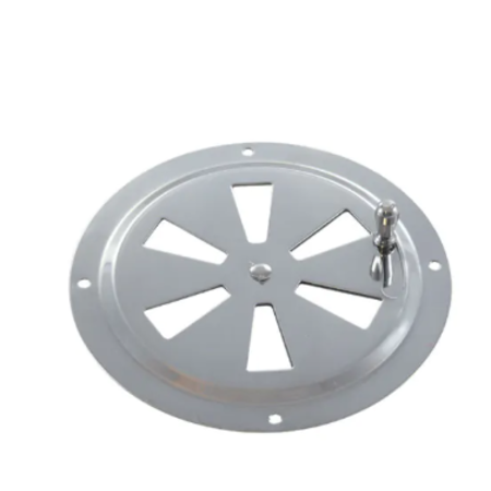 RVS Ventilatierooster rond afsluitbaar 125mm