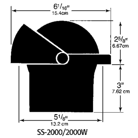 Ritchie Kompas model 'Supersport SS-2000', 12V, inbouwkompas, roos Ø114,3mm/5°, zwart