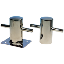 RVS Bolder lasmontage, Ø70mm, H=145mm