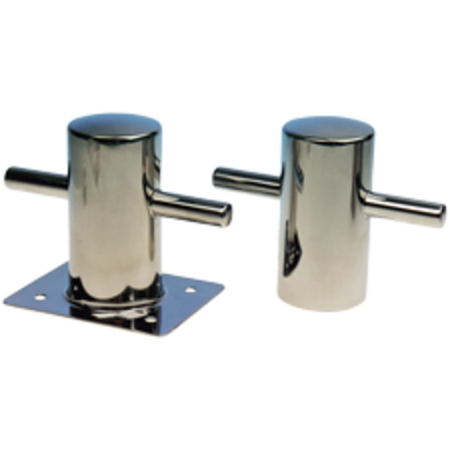 RVS Bolder lasmontage, Ø70mm, H=145mm