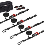Speedstrap 25 mm Heavy Duty KIT, Ratchet Tie-down, s-haken en lus, 450 cm, zwart