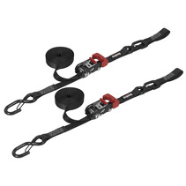 Speedstrap 25 mm Ratchet Tie-down, s-haken en lus, 450 cm, zwart, 2 st.