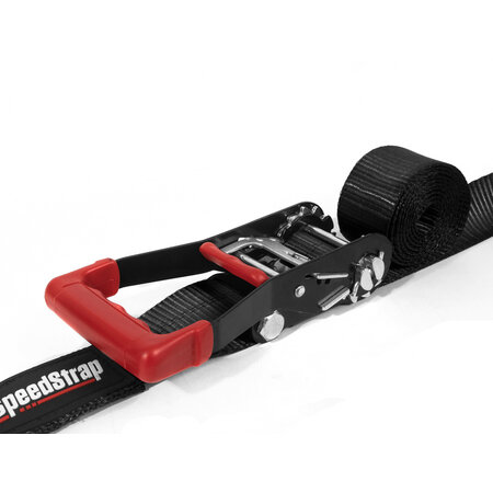 Speedstrap 50 mm Ratchet Tie-down spanband, haak en lus, 300 cm, zwart