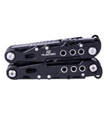 Multitool 20 functies aluminium zwart