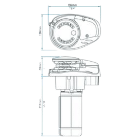 Lewmar 6670011108-312 ankerlier V700 12V 6/7mm kit