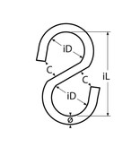 S-Haken, symmetrisch