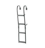 Opvouwbare ladder voor smalle achtersteken, 2+2 treden, inox 316, 180°