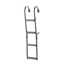 Opvouwbare ladder voor smalle achtersteken, 2+2 treden, inox 316, 180°