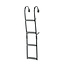 Opvouwbare ladder voor smalle achtersteken, 2+2 treden, inox 316, 180°