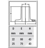 RVS Relingvoet - 90graden